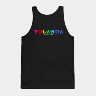 Yolanda - Violet Flower Tank Top